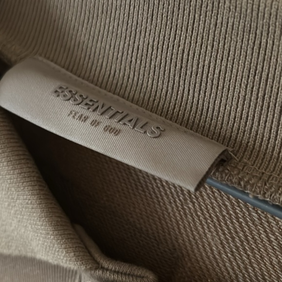 Essentials Long Sleeve Polo Tan - Picture 3 of 5